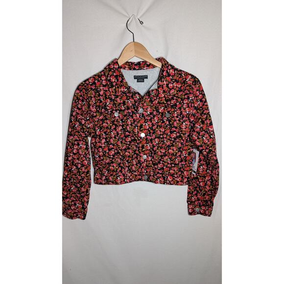 Social Standard by Sanctuary Girls Floral Cropped Jacket Sz XL 14-16 NWT - Picture 1 of 4